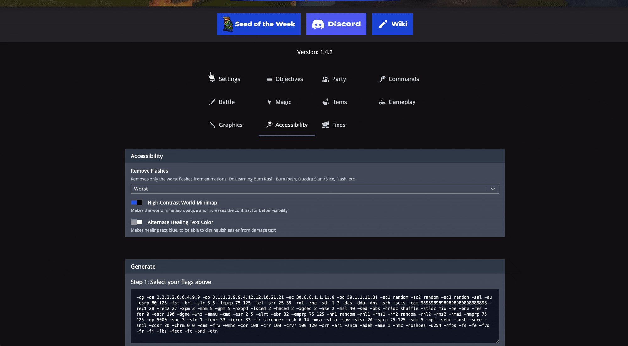 Original FF6 Randomizer UI